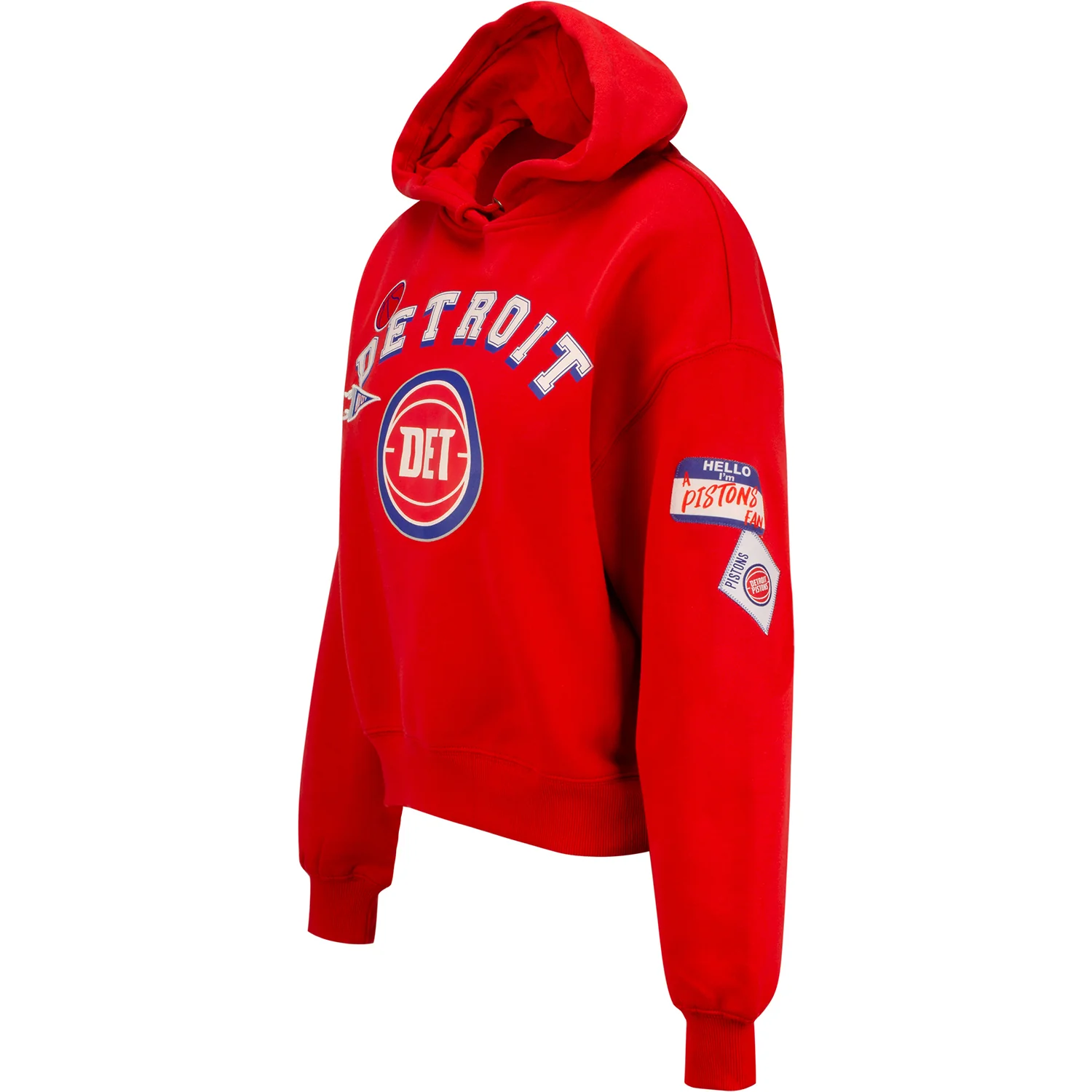 Ladies Detroit Pistons WEAR By Erin Andrews Team Spirit Pullover Hooded Sweatshirt - Image 3