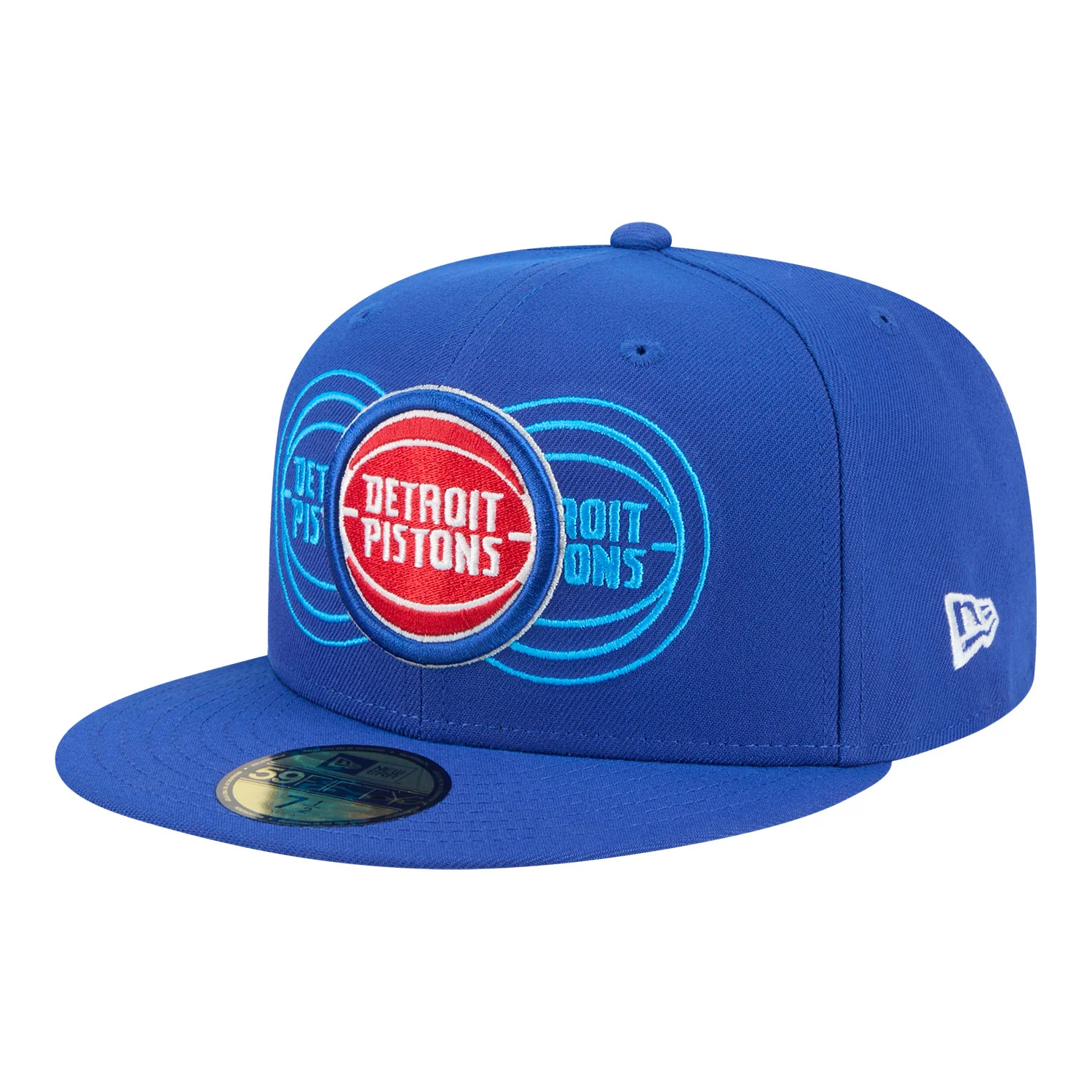 Detroit Pistons New Era 5950 Tri-Logo Fitted Hat