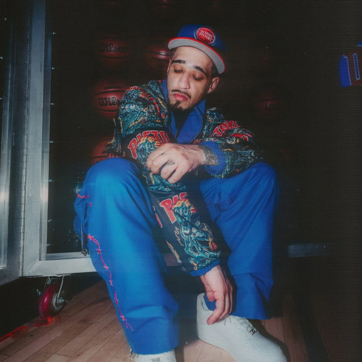 Warren Lotas x Detroit Pistons Barbed Wire Full Zip Jacket - Image 4