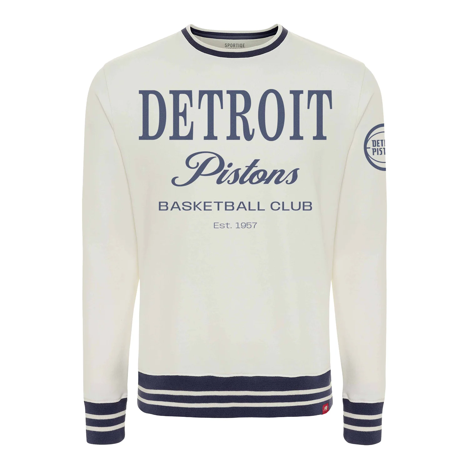 Detroit Pistons Sportiqe Ellington Wilson Script Crewneck Sweatshirt