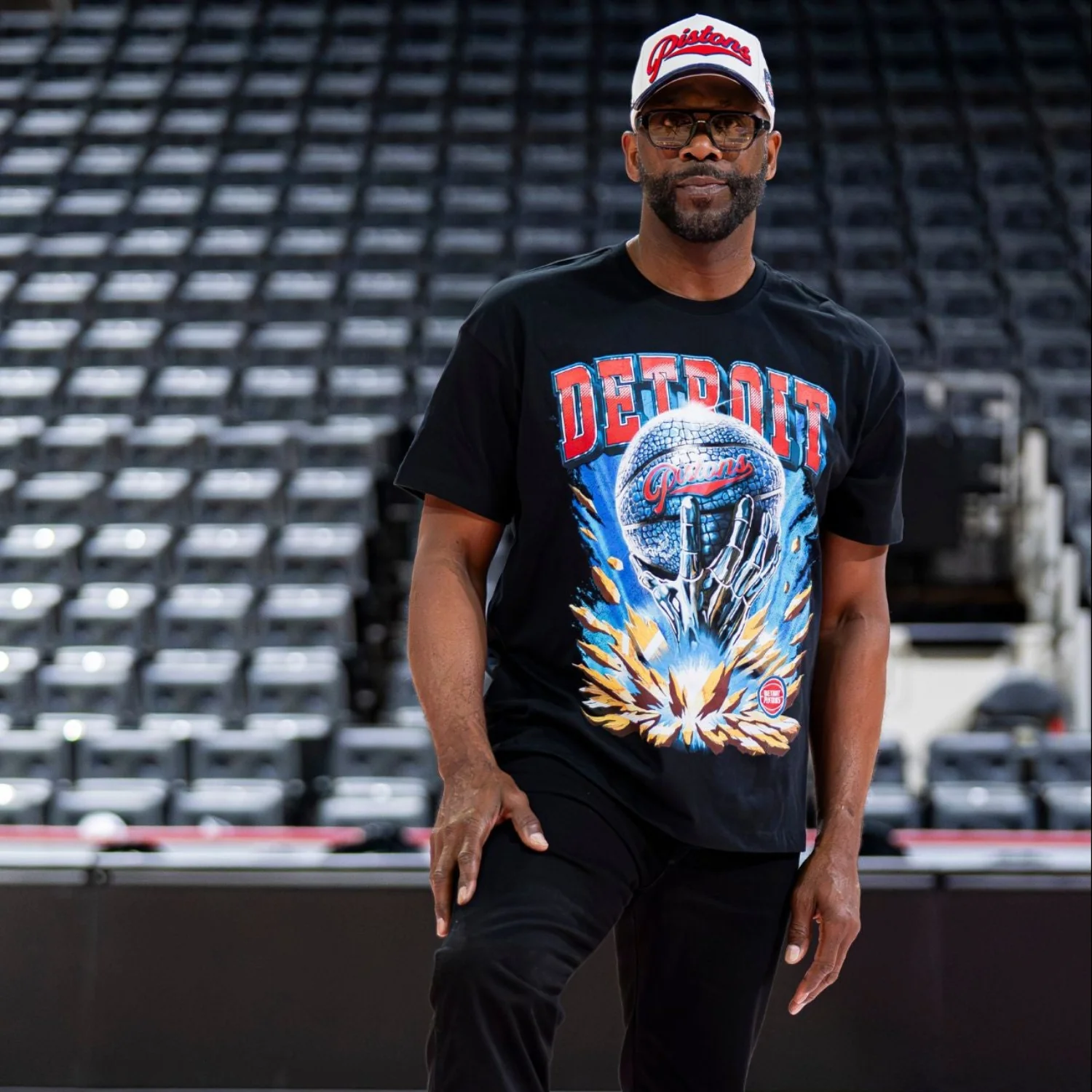 Detroit Pistons No Caller ID Kiwiclo Gator T-Shirt - Image 3