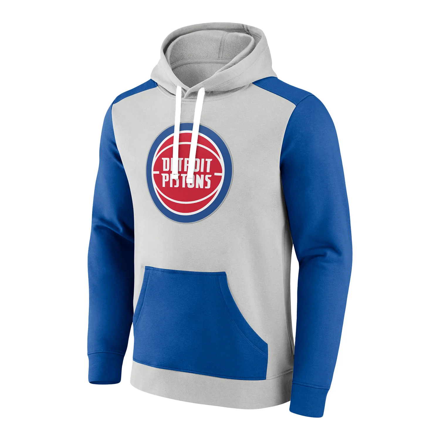 DETROIT PISTONS COLOR BLOCK TEAM LOGO HOODED SWEATSHIRT